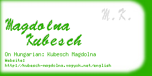 magdolna kubesch business card